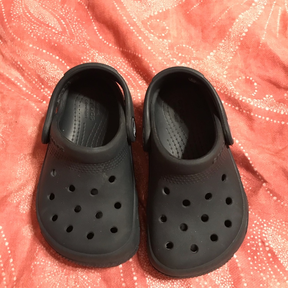 Toddler sized Crocs (black)